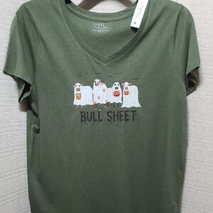 Whimsical Bull Sheet Ghostly Fun Tee Shirt NWT